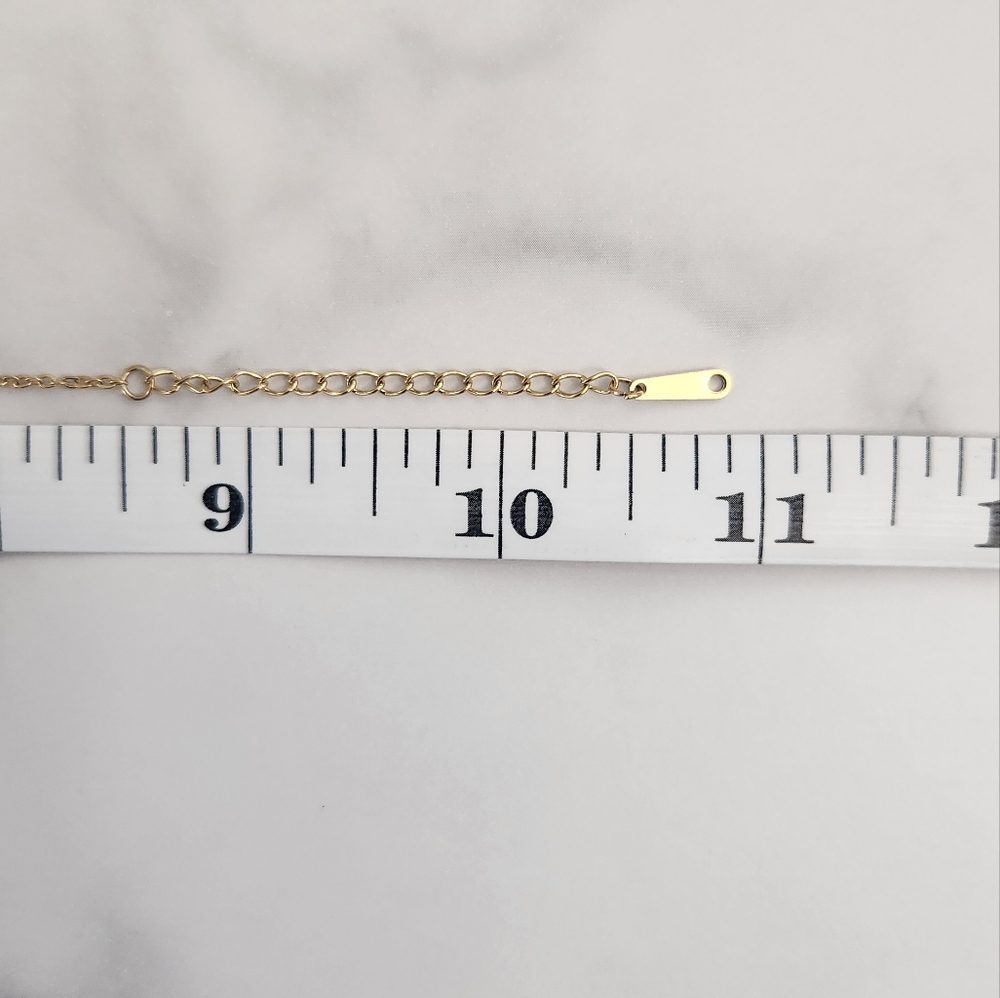 Gold Dainty Triple Heart Charm Ankle Bracelet Minimalist Adjustable Summer Vibe - Picture 12 of 12